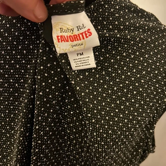 Elegant Black Polka Dot Dress - Picture 5 of 6